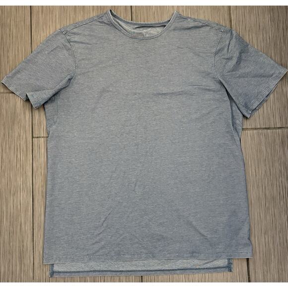 Lululemon Men’s Blue Chambray Commission Short Sleeve T-shirt Size XXL - Picture 1 of 3